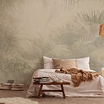Wall murals White background with palm leaves
