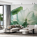 Wall murals Delicate leaves in soft sunlight
