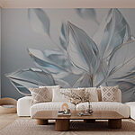 Wall murals Delicate leaves in soft illumination