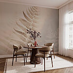 Wall murals Elegant fern in soft hues