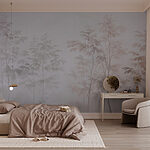 Wall murals Trees in the fog