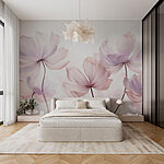 Wall murals Delicate petals in soft hues