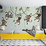 Wall murals Group of monkeys from vines