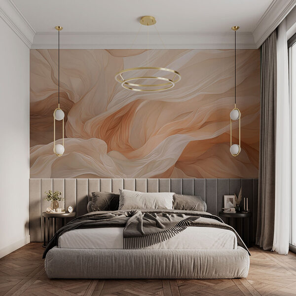 Soft, flowing fabric in gentle colors Wall murals Soft, flowing fabric in gentle colors