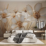 Wall murals Delicate flowers in soft hues