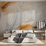 Wall murals Soft feathers in delicate arrangement