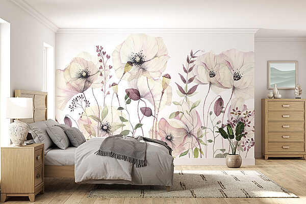 Soft blooms in gentle pastel hues Wall murals Soft blooms in gentle pastel hues