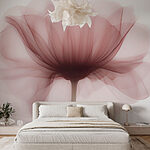 Wall murals Flower with a transparent flower