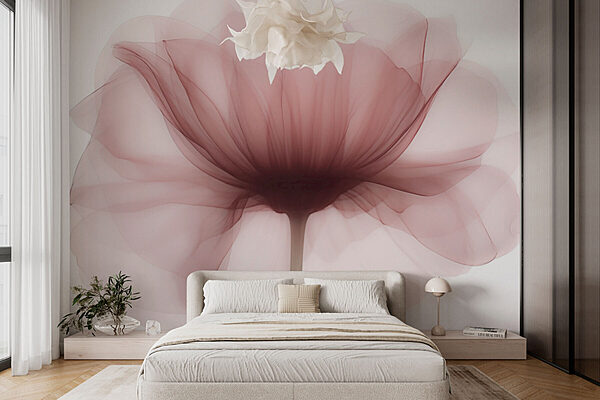 Flower with a transparent flower Wall murals Flower with a transparent flower