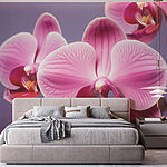 Wall murals Delicate blooms in vibrant hues