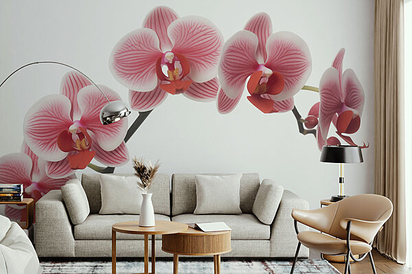 Delicate orchids in soft hues Wall murals Delicate orchids in soft hues