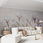 Wall murals Delicate blooms in soft pastel hues