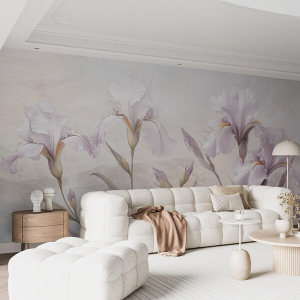 Delicate blooms in soft pastel hues Wall murals Delicate blooms in soft pastel hues