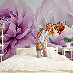 Wall murals Delicate blooms in soft pastels