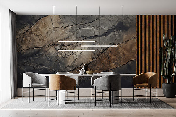 Wall mural Textured layers of earth and stone