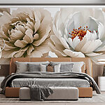 Wall murals Elegant blooms in soft hues.