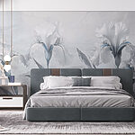 Wall murals Delicate iris blooms in soft tones