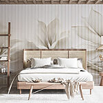 Wall murals Elegant floral design with flowing lines