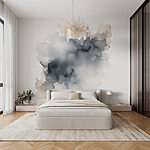 Wall murals Black and white cloud