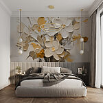 Wall murals Painting of flowers in a vase
