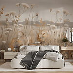 Wall murals Field of flowers and grass