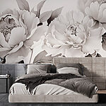Wall murals Elegant blooms on a soft background
