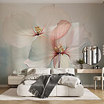 Wall murals Delicate petals in soft hues