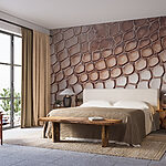 Wall murals Textured reptile skin pattern.