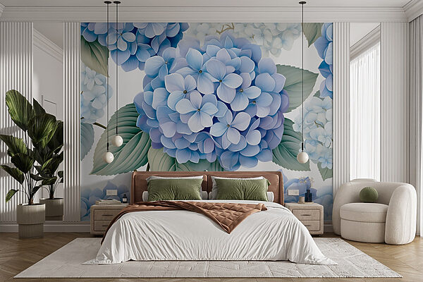 Delicate blooms in soft shades Wall murals Delicate blooms in soft shades