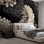 Wall murals Intricate patterns in neutral tones