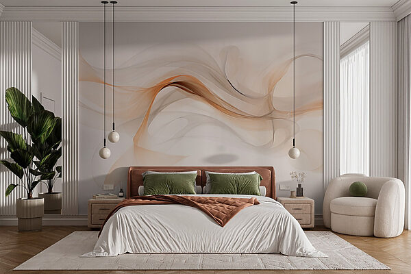 White and brown smoke Wall murals White and brown smoke