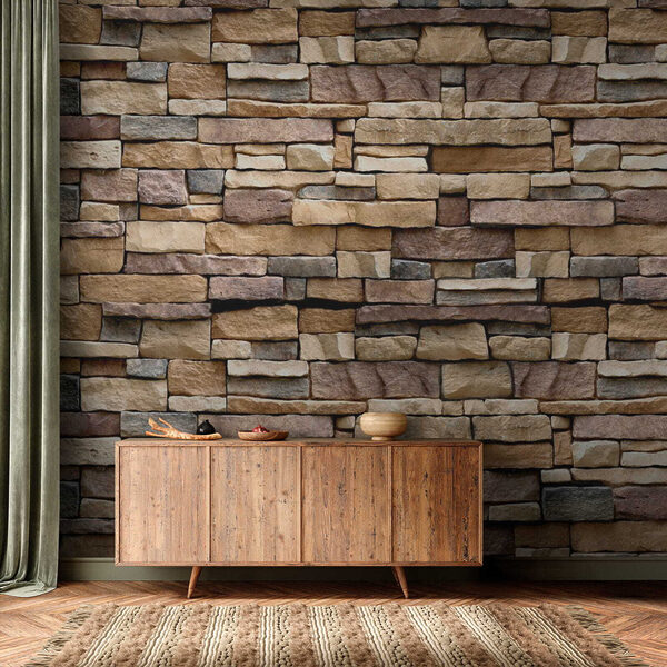 Patterned stone wall design Wall mural Patterned stone wall design