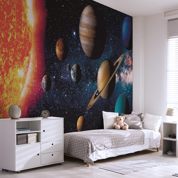 Wall mural Planet in space with stars