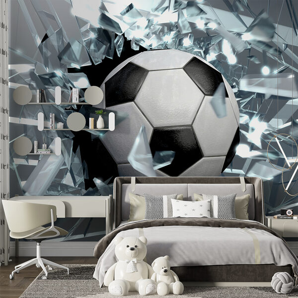Wall mural Breaking through with powerful impact