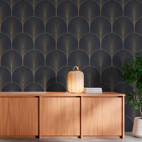 Elegant art deco fan pattern Wall mural Elegant art deco fan pattern
