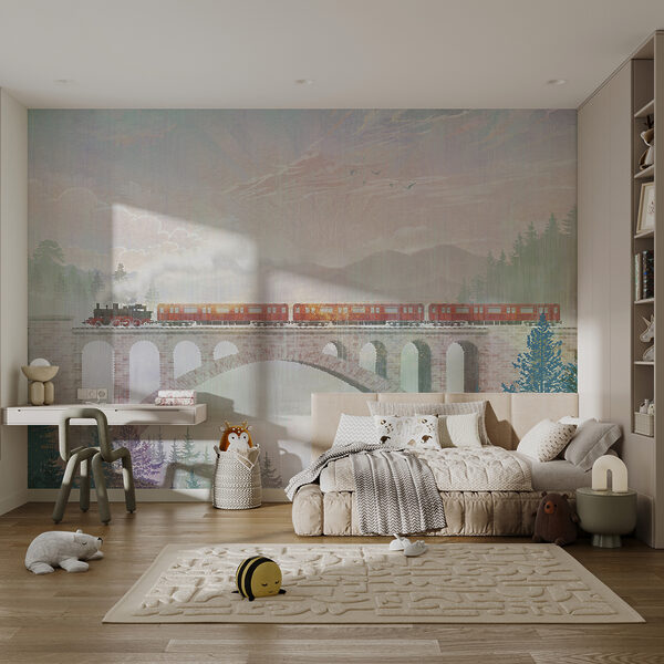 Wall mural Wall mural Bridge over a river (SKU: u64350)
