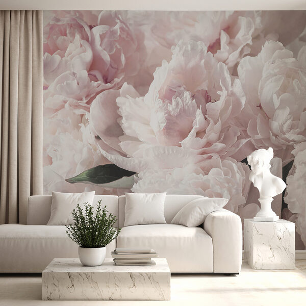 Delicate blooms in soft pastel hues Wall murals Delicate blooms in soft pastel hues