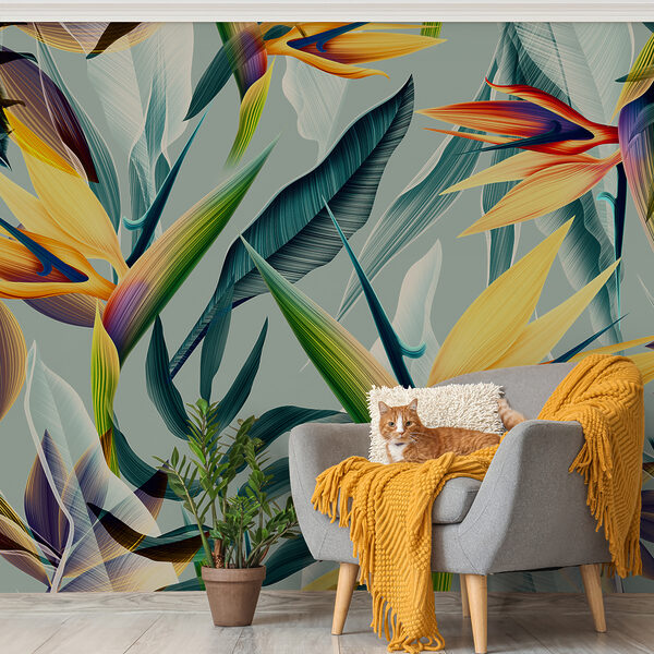 Wall mural Birds of Paradise artistic design
