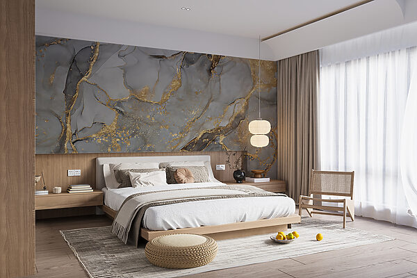 Wall murals Abstract pattern with shimmering lines