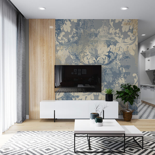 Wall mural Vintage abstract floral pattern design