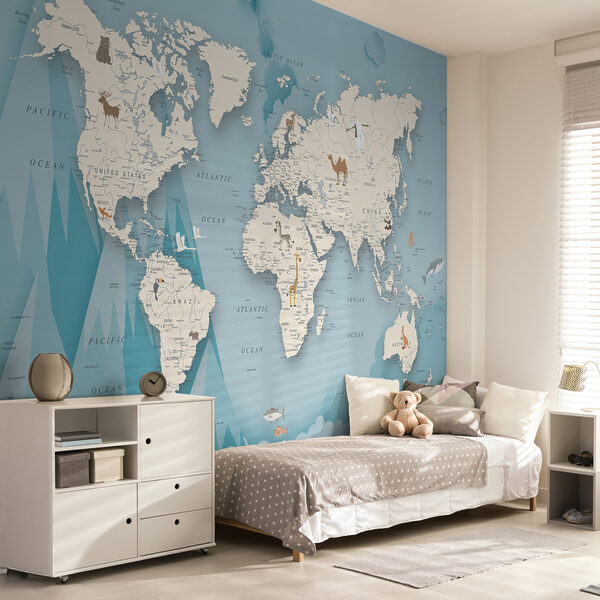 Wall mural Camel on a map