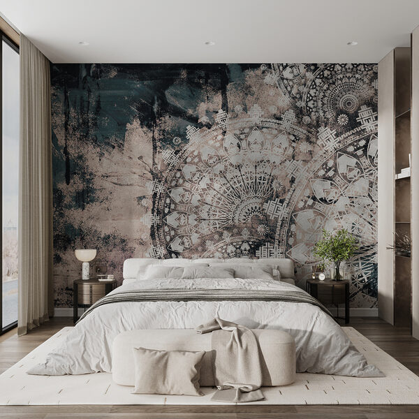 Wall mural Blurry image of a sun