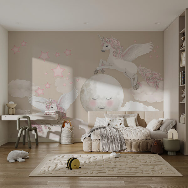 Unicorn with wings and a horn Wall mural Unicorn with wings and a horn