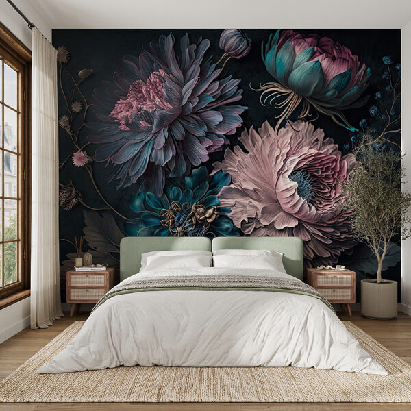 Vibrant flowers in magical arrangement Wall mural Vibrant flowers in magical arrangement