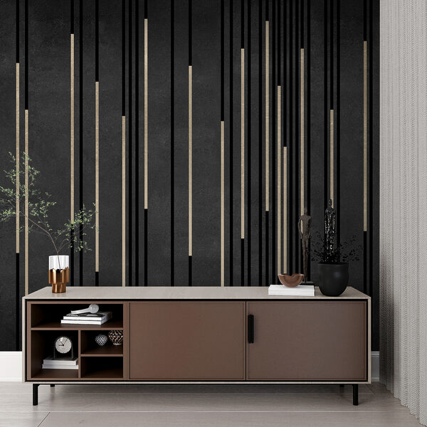 Wall mural Wall mural Black and white striped background (SKU: u95905)