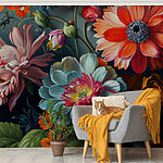 Wall murals Vibrant blooms in artistic display.