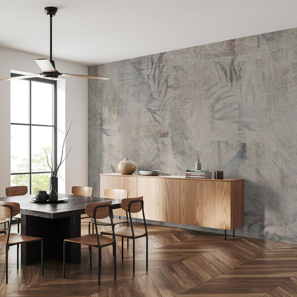 Abstract botanical texture with leaves Wall murals Abstract botanical texture with leaves