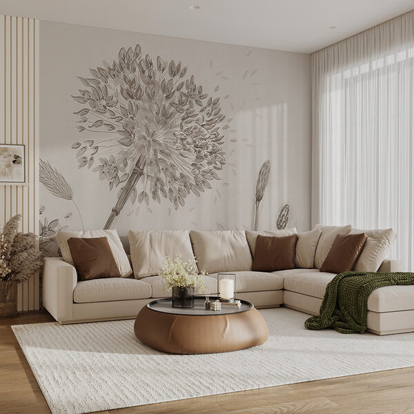 Wall mural Drawing of a plant
