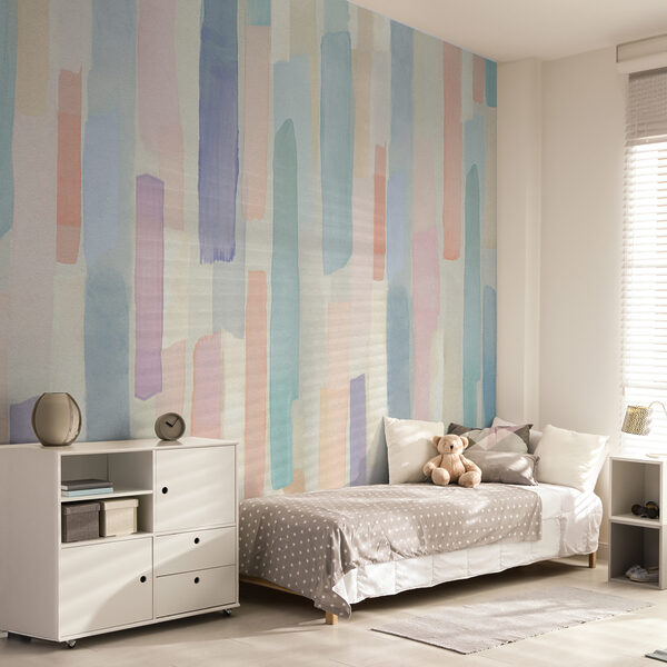 Wall mural Pastel watercolor stripes pattern (SKU: u97869) Wall mural Wall mural Pastel watercolor stripes pattern (SKU: u97869)