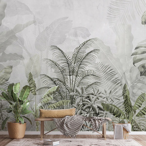 Wall mural Wall mural Lush greenery with tropical leaves (SKU: u71284v3)